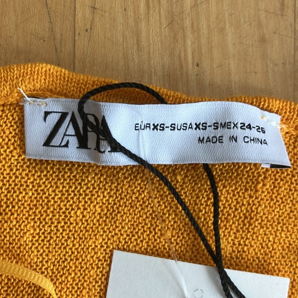 NEW Zara linen cover-up kaftan orange mango XS-S Extra-Small/Small - Picture 7 of 15